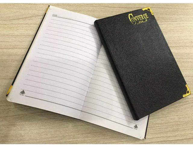 Sổ bìa da CK4 bìa cứng màu đen giá rẻ